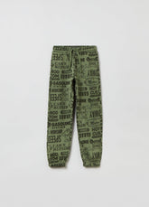 Ovs Kids Boy Fleece Joggers With Lettering Print